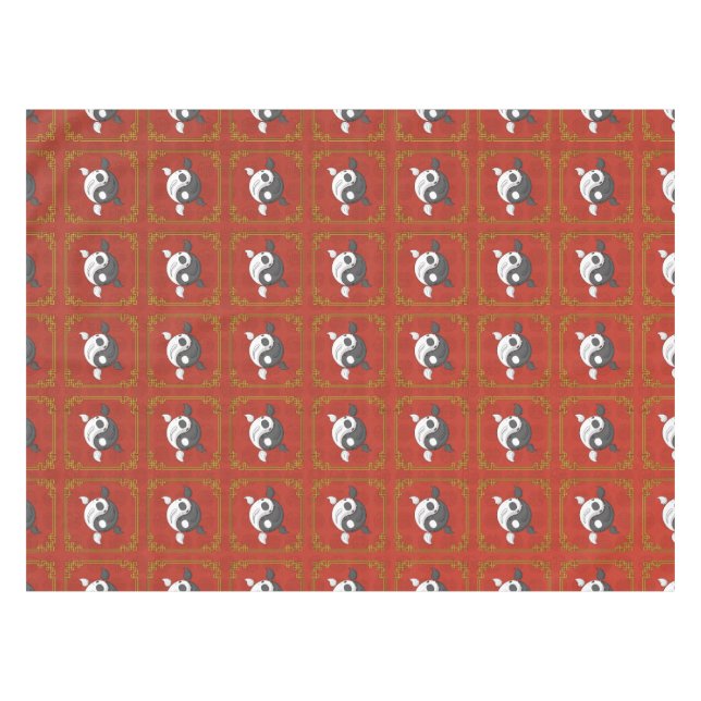 Mantel Yin y Yang the Koi Tablecloth (Frente (Horizontal))