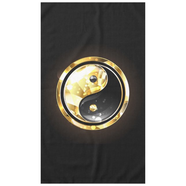 Mantel Yin Yang dorado en negro (Anverso)