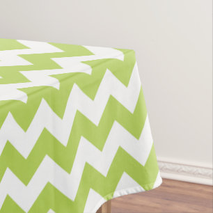 Mantel Zigzag verde, Chevron verde, patrón geométrico