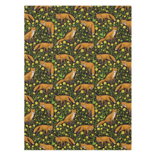 Mantel Zorros y mariposas en negro