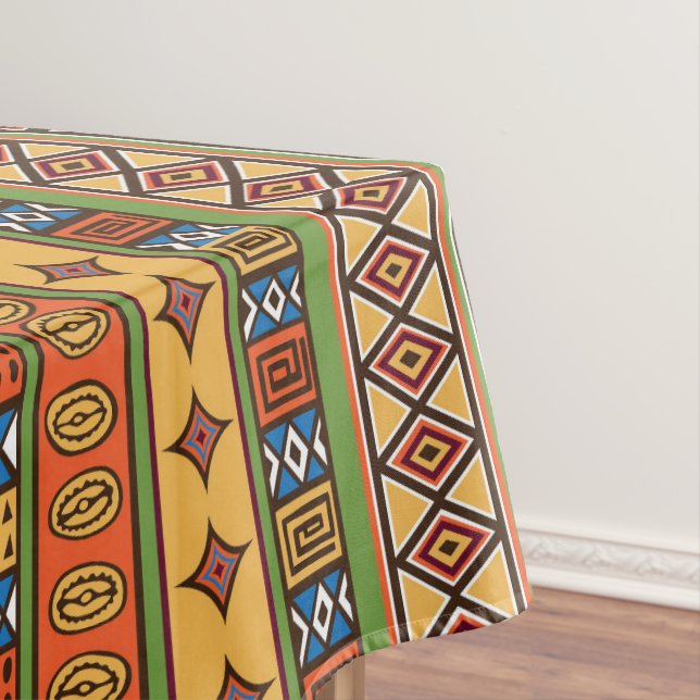 Manteles de comedor con motivos tribales africanos (In Situ)