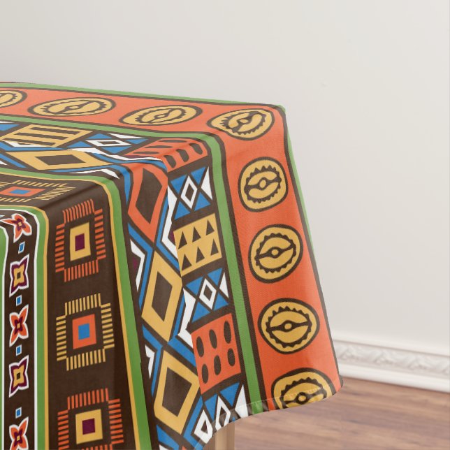 Manteles de comedor con motivos tribales africanos (In Situ)