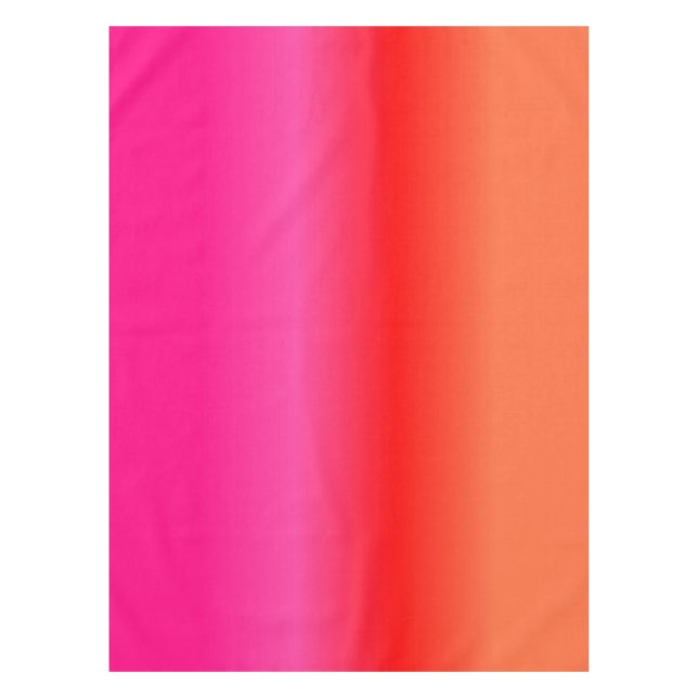 Manteles de degradado rosa, rojo y Naranja (Anverso)