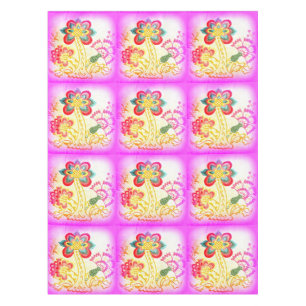 manteles de palmeras rosas