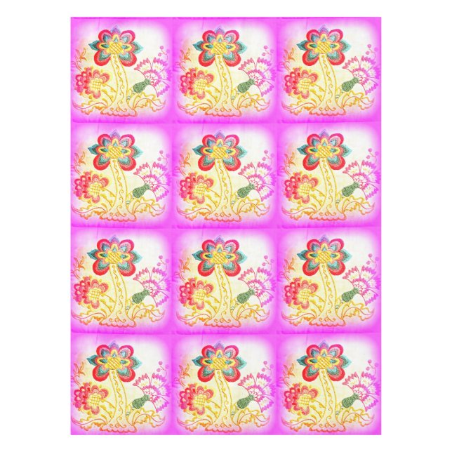 manteles de palmeras rosas (Anverso)