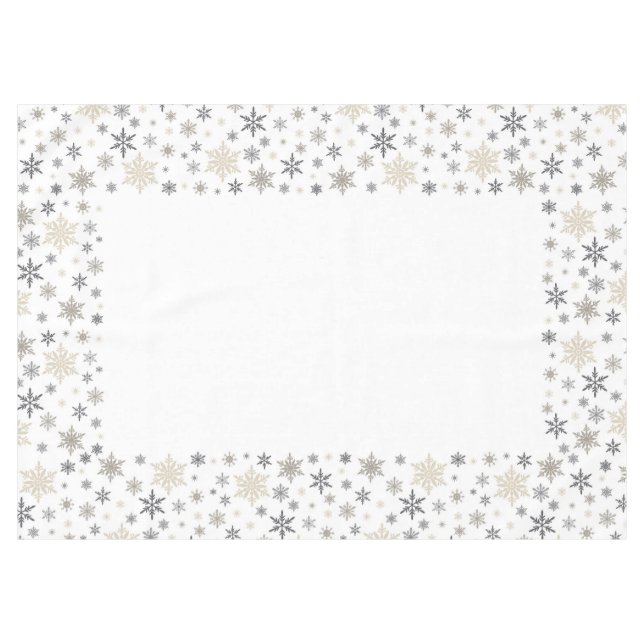 Manteles modernos de copo de nieve de Navidad (Frente (Horizontal))