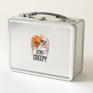 Mantén Creepy PNG, Calavera Retro Halloween