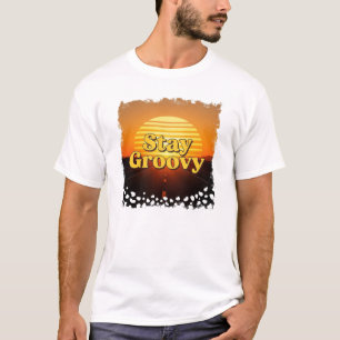 Mantén Groovy – Camiseta con tipografía retro de p