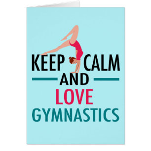Mantén la Calma Ama la Gimnasia Tarjeta de Gimnasi