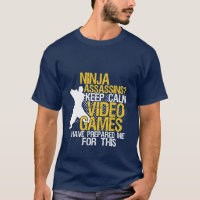 Mantén la calma de Geeks y Gamers Ninja camiseta