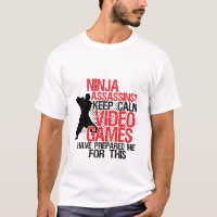 Mantén la calma de Geeks y Gamers Ninja camiseta