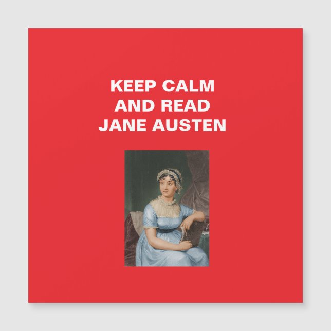 Mantén la Calma, Lee a Jane Austen (Anverso)