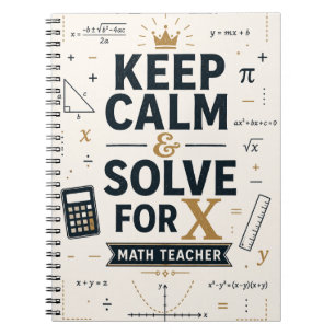 Mantén la Calma Resuelve para X Cuaderno Divertido
