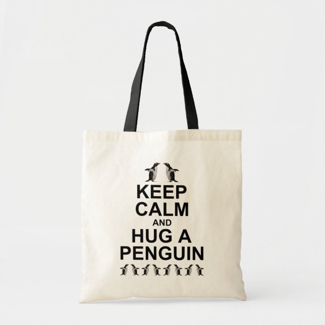 Mantén la calma y abraza a una bolsa de pingüino (Frente)