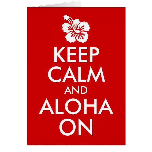 Mantén la calma y Aloha en Hibisco (Frente)