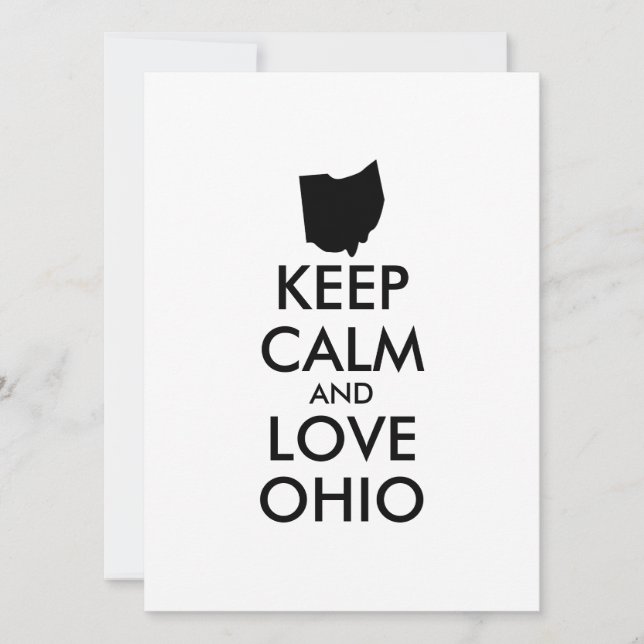 Mantén la calma y ama Ohio personalizable (Anverso)