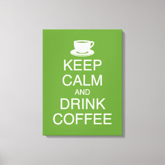 Mantén la calma y bebe café Muro de arte tela envu