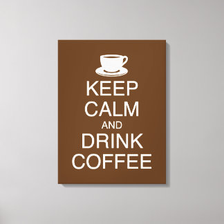 Mantén la calma y bebe café Muro de arte tela envu
