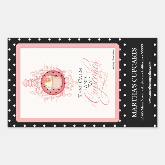 Mantén la calma y come pasteles - Sellos de marca  (Anverso)