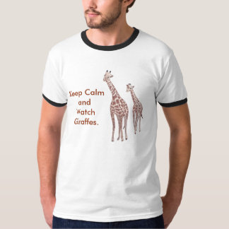 Mantén la calma y observa camisetas de jirafas