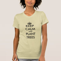 Mantén la calma y planta árboles camiseta para jar