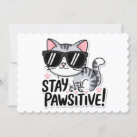¡Mantén la Garra Positiva! Invitación Adorable con
