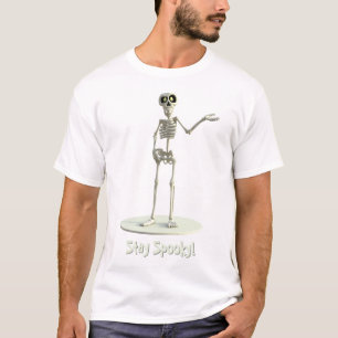 ¡Mantén lo espeluznante! Camiseta de esqueleto est