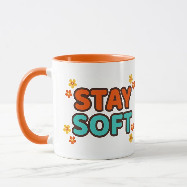 Mantén suave - Taza floral (Izquierda)