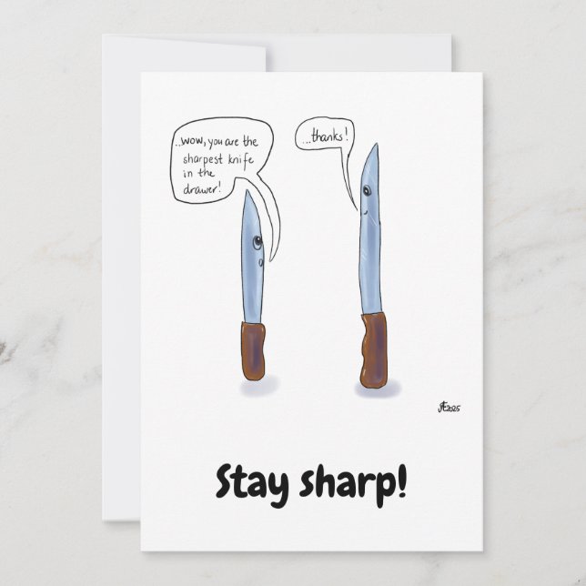 Mantén una tarjeta de saludo afilada (Anverso)