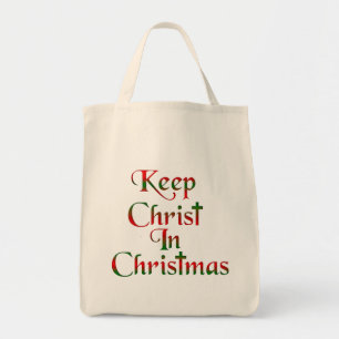 Mantener a Cristo en la bolsa de Navidades