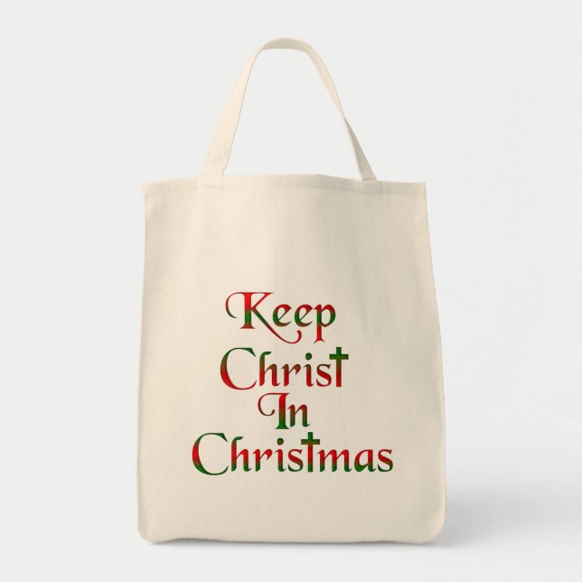 Mantener a Cristo en la bolsa de Navidades (Frente)
