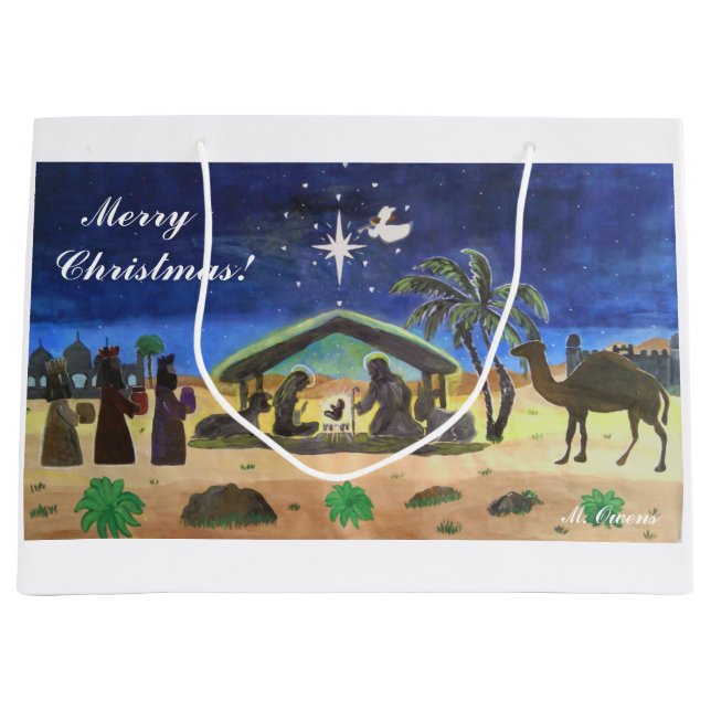 Mantener a Cristo en los Navidades bolsas de regal (Anverso)