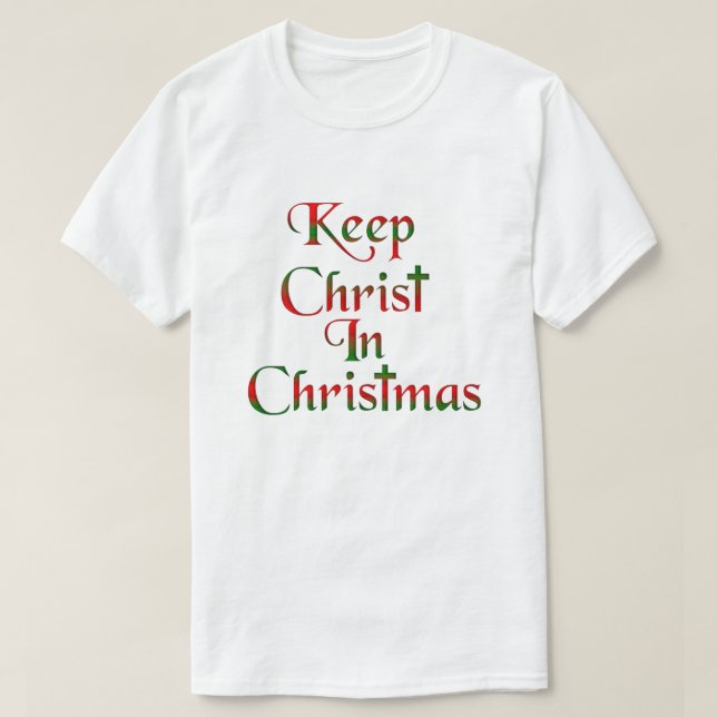 Mantener a Cristo en Navidades Camisetas cruzados (Diseño del anverso)