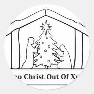 Mantener a Cristo fuera de Navidad, Pegatina