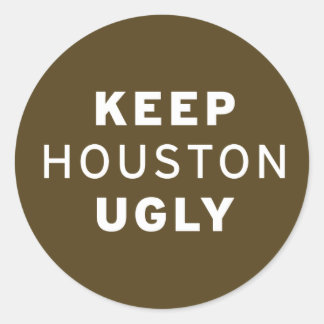 Mantener a Houston pegatina fea
