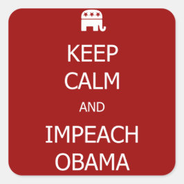 MANTENER CALMA E IMPEACH A los Pegatinas de OBAMA