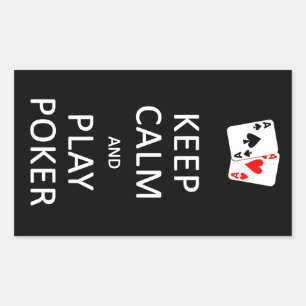 MANTENER CALMA Y JUGAR A LOS pegatinas DE POKER
