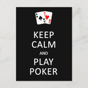 MANTENER CALMA Y REPRODUCIR LA postal DEL POKER, p
