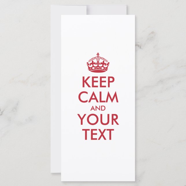 MANTENER CALMA Y SU TEXTO (Anverso)
