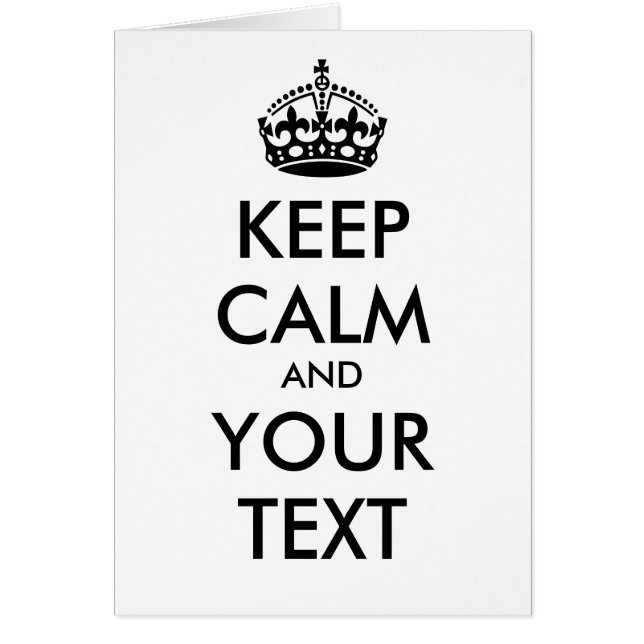 MANTENER CALMA Y TU TEXTO - texto personalizado (Frente)