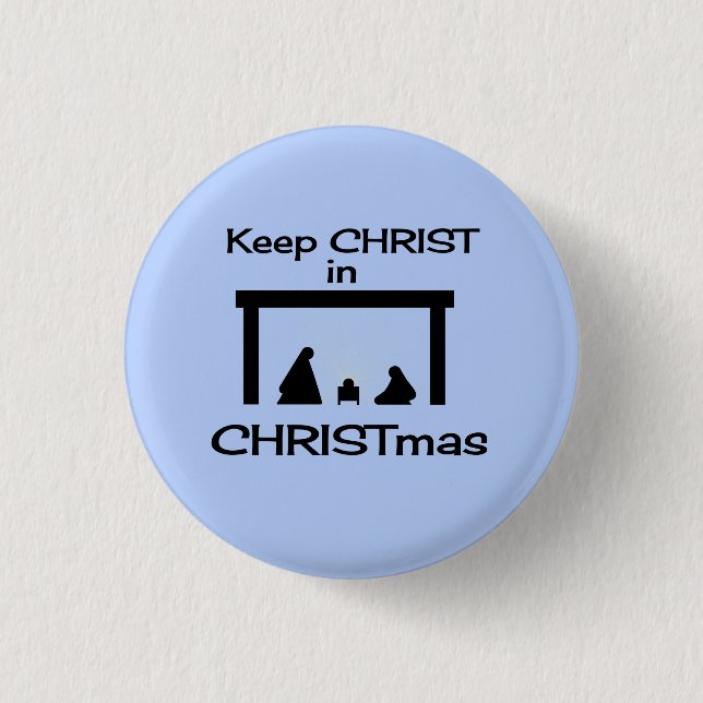 Mantener CRISTO en botón NAVIDAD / pequeño pin (Anverso)