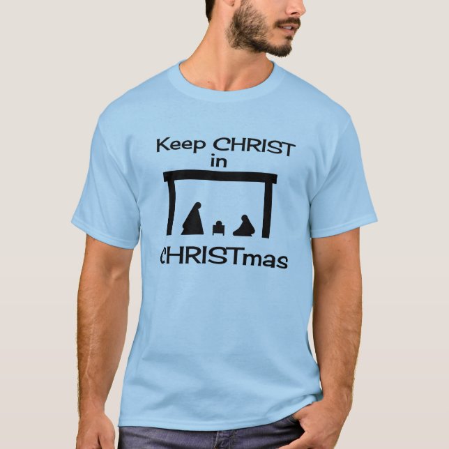 Mantener CRISTO en Navidades Camisetas y ropa (Anverso)