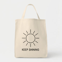 Mantener la bolsa de tote de diseño de sol brillan