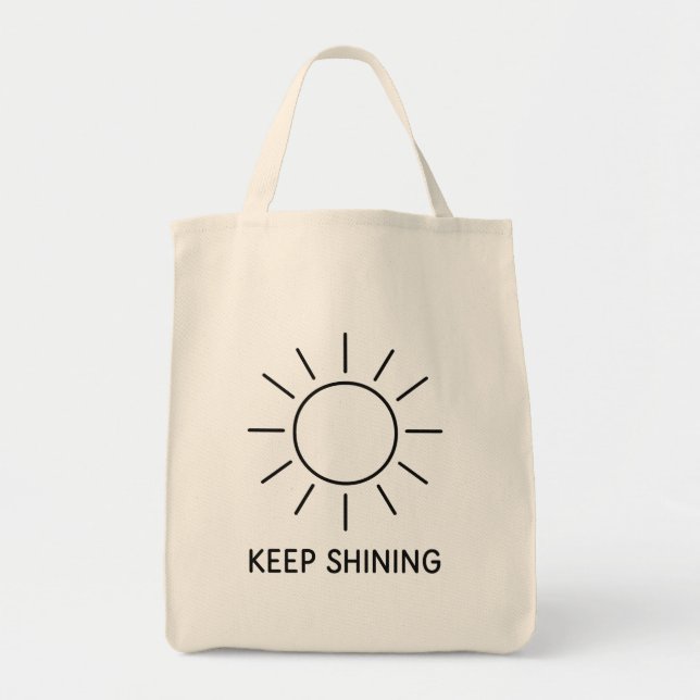 Mantener la bolsa de tote de diseño de sol brillan (Frente)