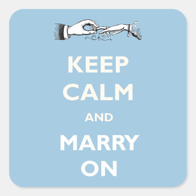 Mantener La Calma Casada Con Los Pegatinas De Boda (Anverso)