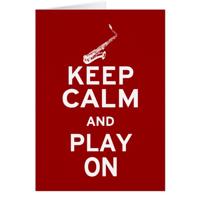 Mantener la calma del saxofón (Frente)