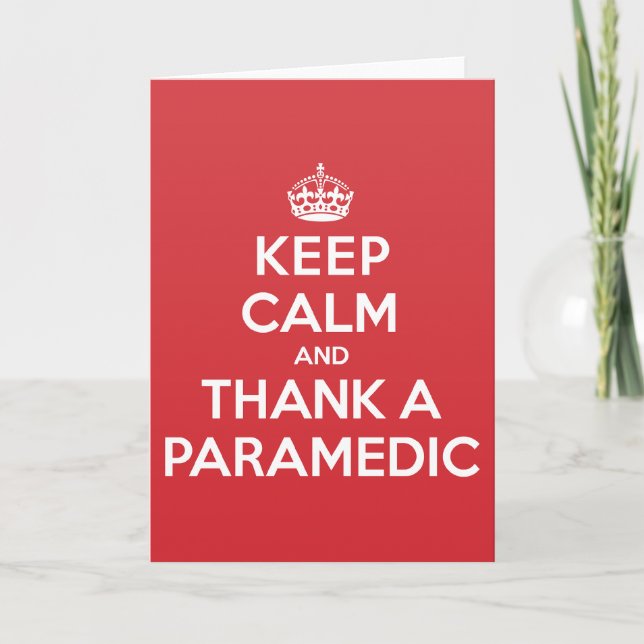 Mantener la calma gracias tarjeta de felicitación  (Anverso)