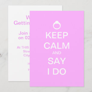Mantener La Calma Guardar La Invitación Boda De Fe