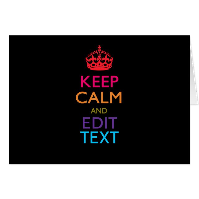 Mantener la CALMA personalizada Hacer que el texto (Anverso (Horizontal))
