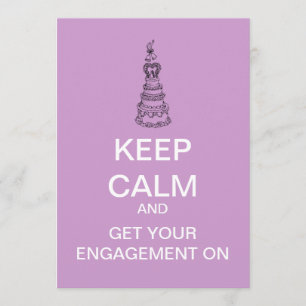 Mantener la calma Personalizado Invitación al comp